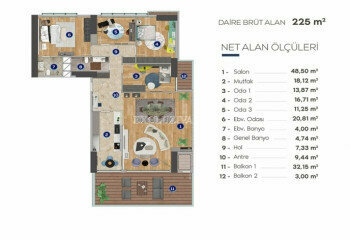 Квартира 3+1 в Измире, Турция | PBB-10641