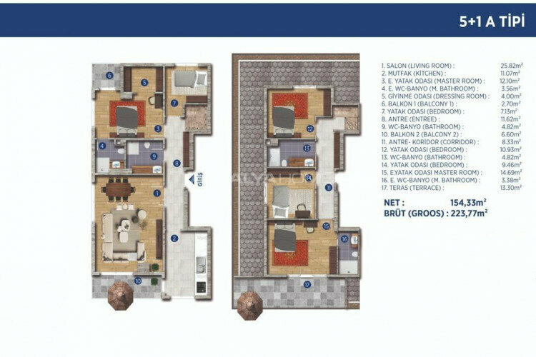 Квартира 5+1 в Стамбуле, Турция | PTE-46510