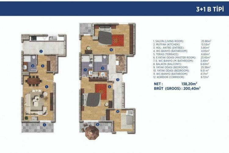 Квартира 5+1 в Стамбуле, Турция | PTE-46510