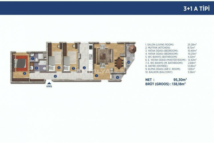 Квартира 5+1 в Стамбуле, Турция | PTE-46510