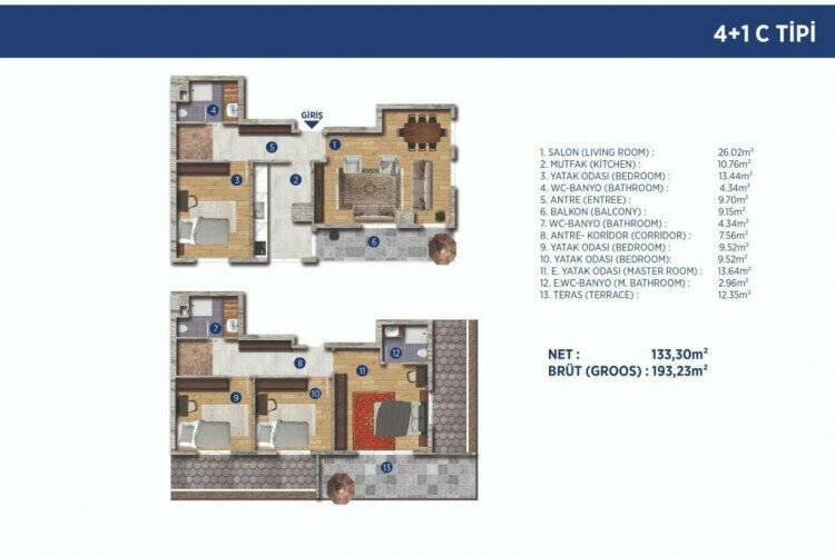 Квартира 5+1 в Стамбуле, Турция | PTE-46510