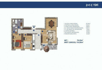 Квартира 5+1 в Стамбуле, Турция | PTE-46510