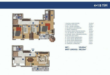 Квартира 5+1 в Стамбуле, Турция | PTE-46510