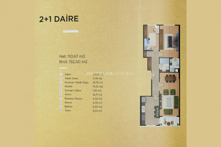 Квартира 5+1 в Стамбуле, Турция | SBB-46350