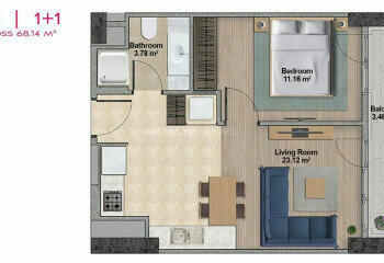 Квартира 2+1 в Стамбуле, Турция | PBB-46151