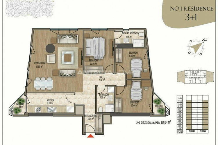 Квартира 3+1 в Стамбуле, Турция | STE-46381