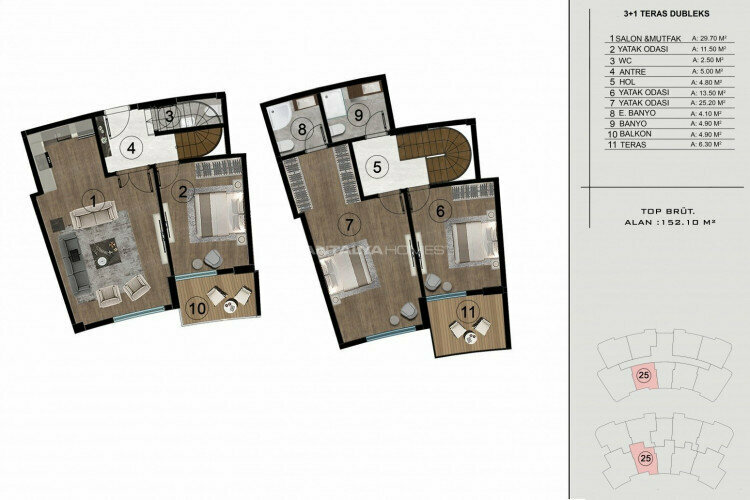 Квартира 4+1 в Коджаэле, Турция | STE-46789