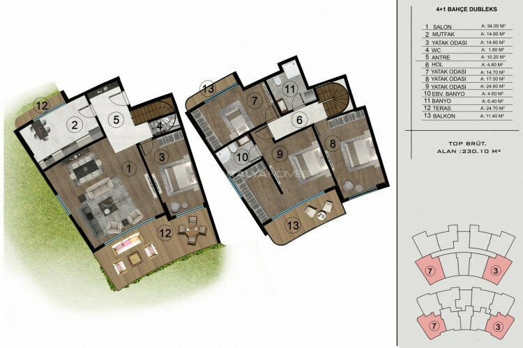 Квартира 3+1 в Коджаэле, Турция | PTE-46788