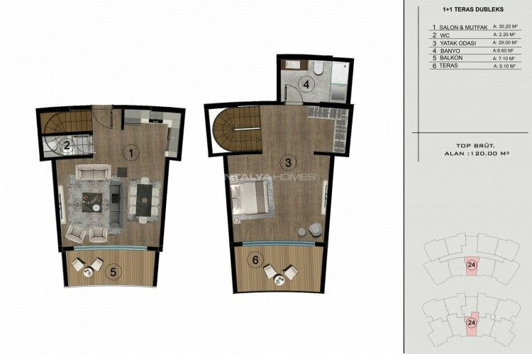 Квартира 3+1 в Коджаэле, Турция | PTE-46788