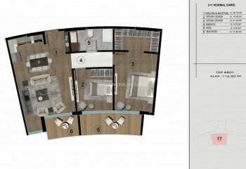 Квартира 3+1 в Коджаэле, Турция | PTE-46788