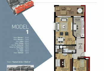 Квартира 2+1 в Бурсе, Турция | PBB-46921