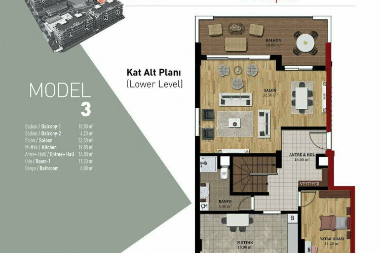 Квартира 3+1 в Бурсе, Турция | PKK-46923
