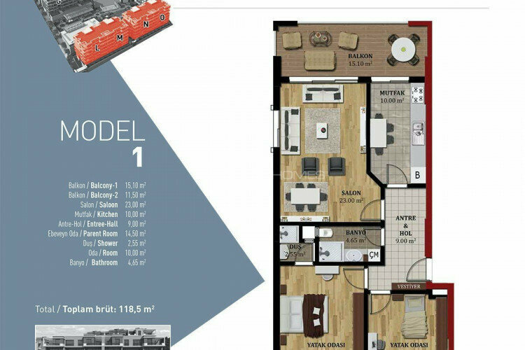 Квартира 4+1 в Бурсе, Турция | STE-46924