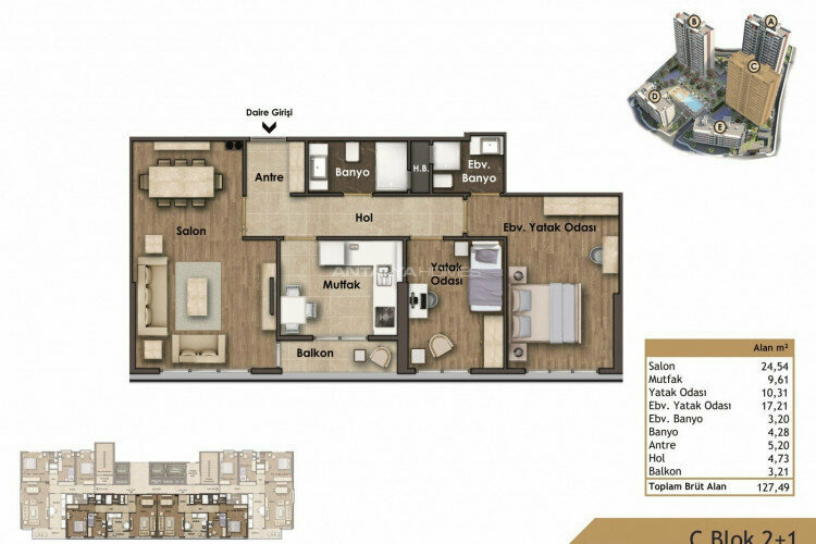 Квартира 3+1 в Картале, Стамбул, Турция | SBB-46481