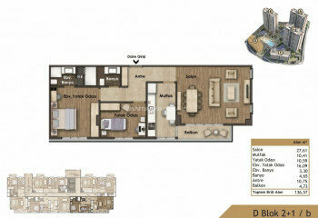 Квартира 3+1 в Картале, Стамбул, Турция | SBB-46481