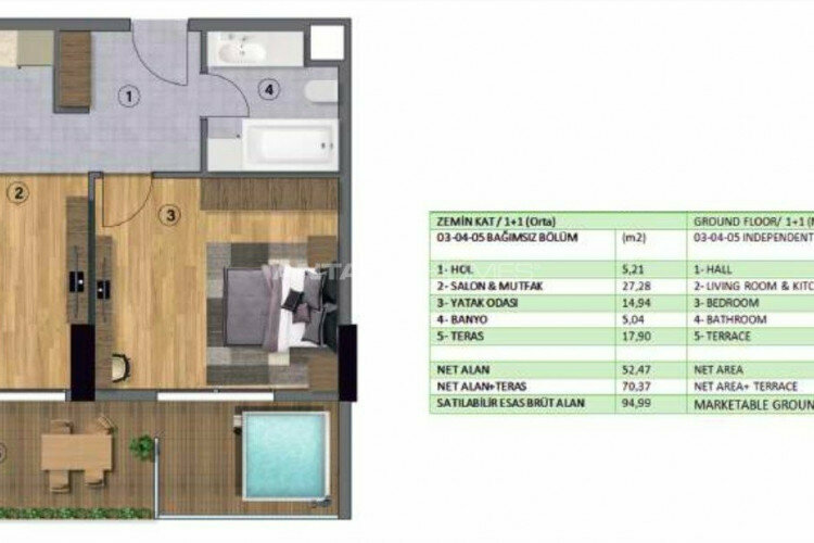 Квартира 1+1 в Ялове, Турция | PBB-46955