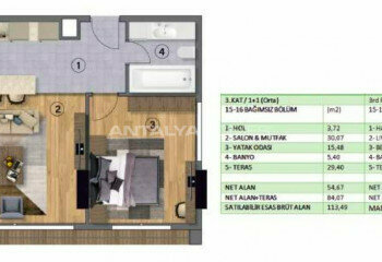 Квартира 1+1 в Ялове, Турция | PBB-46955