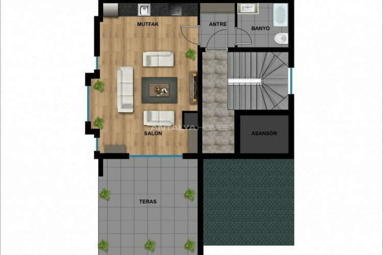 Квартира 1+1 в Муратпаше, Анталия, Турция | PTE-45609
