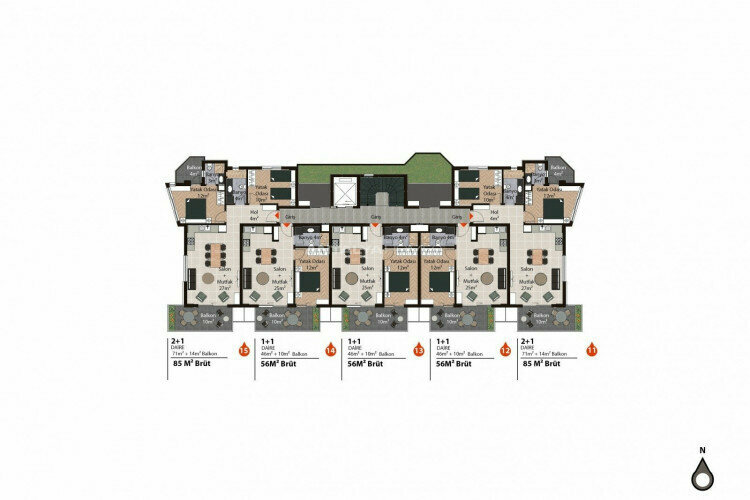 Квартира 1+1 в Анталии, Турция | PTE-45114