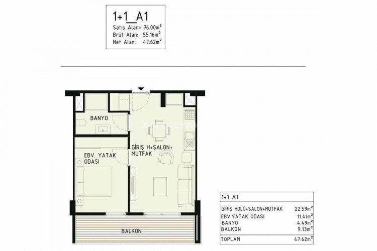 Квартира 2+1 в Кепезе, Анталия, Турция | PBB-44852