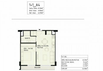 Квартира 2+1 в Кепезе, Анталия, Турция | PBB-44852