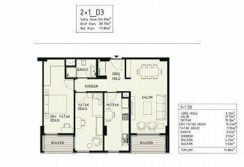 Квартира 2+1 в Кепезе, Анталия, Турция | PBB-44852