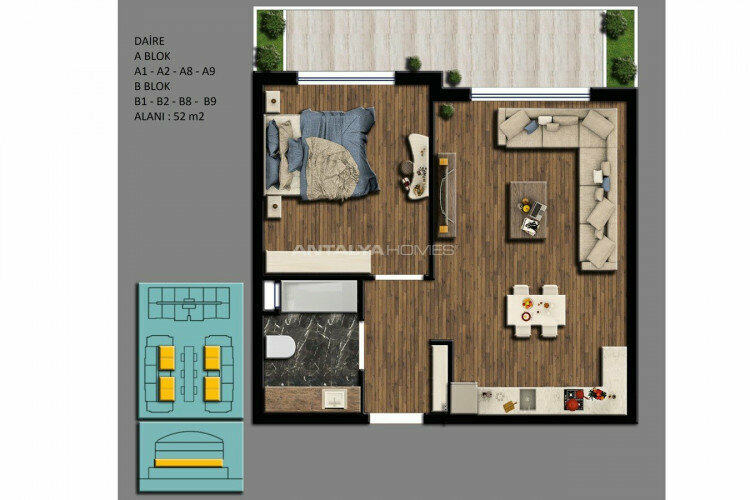 Квартира 2+1 в Коньяалты, Анталия, Турция | SBB-45197