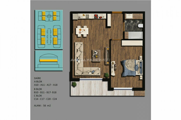 Квартира 2+1 в Коньяалты, Анталия, Турция | SBB-45197