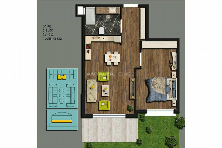 Квартира 2+1 в Коньяалты, Анталия, Турция | SBB-45197