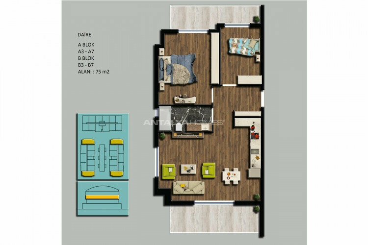 Квартира 2+1 в Коньяалты, Анталия, Турция | SBB-45197