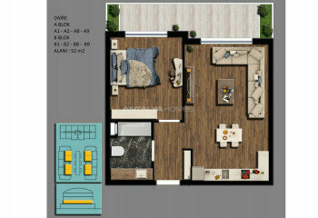 Квартира 2+1 в Коньяалты, Анталия, Турция | SBB-45197