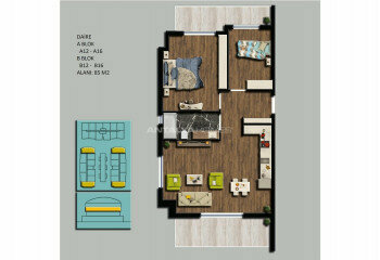 Квартира 2+1 в Коньяалты, Анталия, Турция | SBB-45197