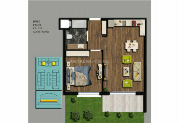 Квартира 2+1 в Коньяалты, Анталия, Турция | SBB-45197