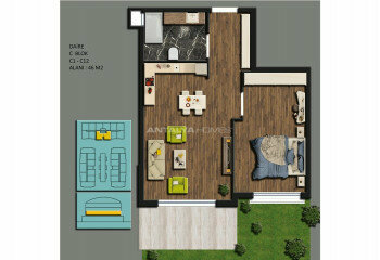 Квартира 2+1 в Коньяалты, Анталия, Турция | SBB-45197