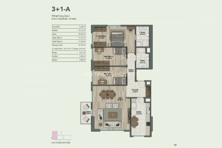 Квартира 2+1 в Малтепе, Стамбул, Турция | STE-46309