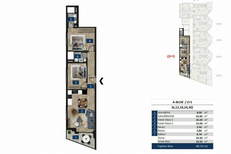 Квартира 4+1 в Анталии, Турция | PBB-45207