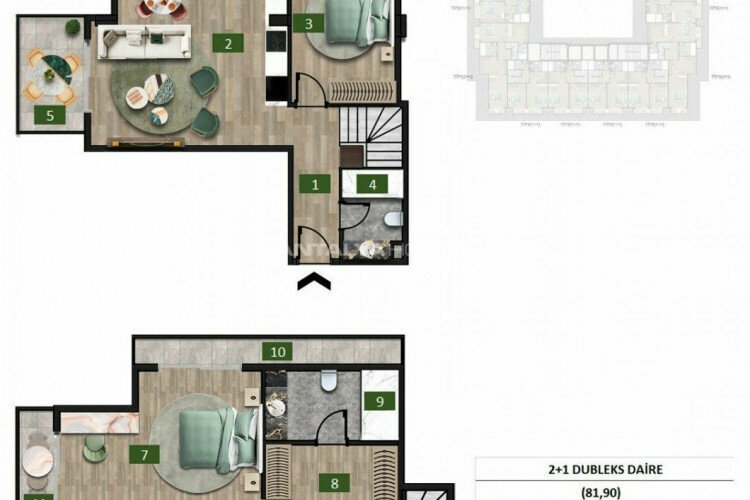 Квартира 2+1 в Анталии, Турция | STE-45215