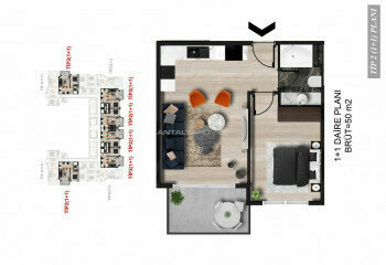 Квартира 2+1 в Анталии, Турция | STE-45215