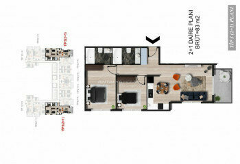 Квартира 2+1 в Анталии, Турция | STE-45215