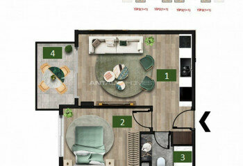 Квартира 2+1 в Анталии, Турция | STE-45215