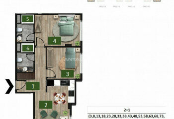 Квартира 2+1 в Анталии, Турция | STE-45215