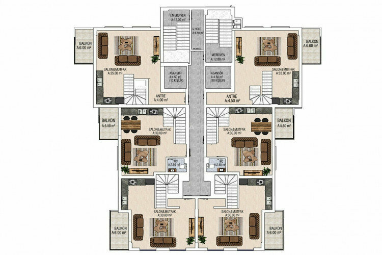 Квартира 1+1 в Анталии, Турция | PBB-45226