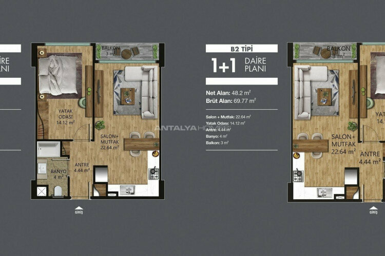 Квартира 1+1 в Ялове, Турция | PTE-46968