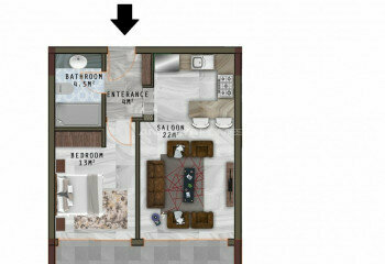 Квартира 2+1 в Анталии, Турция | STE-45251