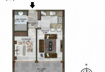 Квартира 2+1 в Анталии, Турция | STE-45251