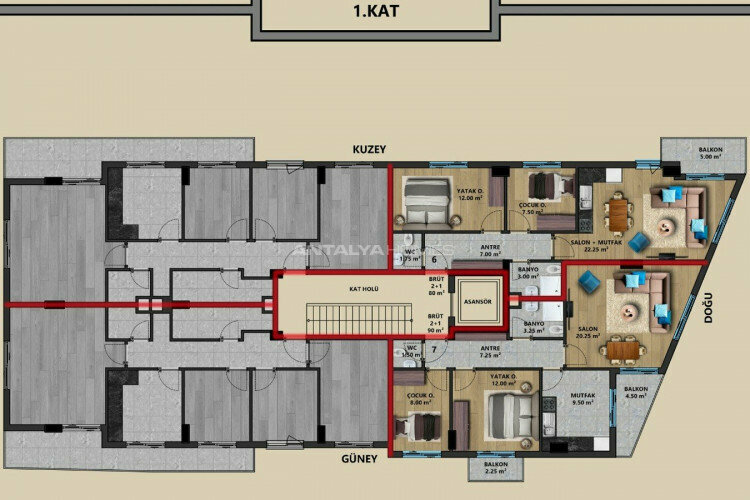 Квартира 4+1 в Муратпаше, Анталия, Турция | STE-45285