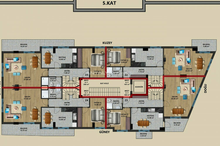 Квартира 4+1 в Муратпаше, Анталия, Турция | STE-45285