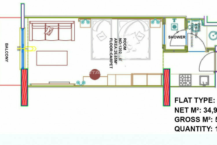 Квартира 1+1 в Ялове, Турция | STE-46989