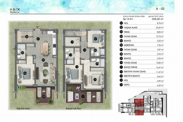 Квартира 1+1 в Мугле, Турция | PTE-45791