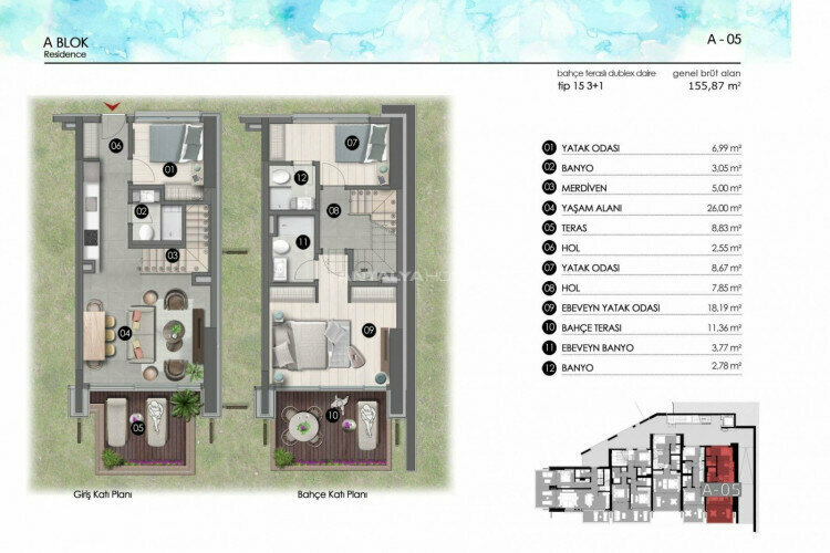 Квартира 2+1 в Мугле, Турция | PBB-45792